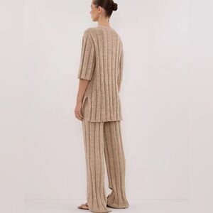 DISSH JAZZ NATURAL WIDE LEG KNIT PANT